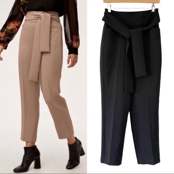 WILFRED BY ARITZIA GENEVA BLACK PANT TROUSER SZ 6 - Picture 1 of 5